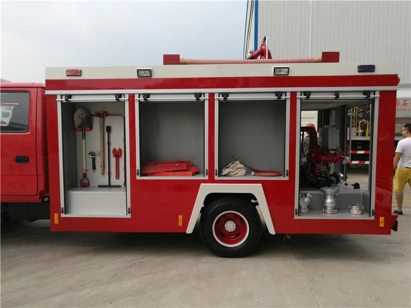 China Brand JAC Double Row 3cbm 3tons Fire Engine Truck