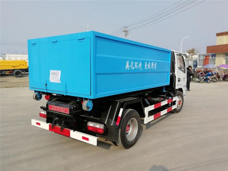 Dongfeng Frika 4X2 Hook Lift Garbage Truck with 5000 Liters Bins