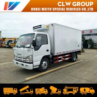 Diesel Engine Isuzu Refrigerated Truck Freezer Container Body Cargo Box for Food Transport