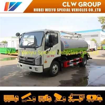 5000liters 5cbm 5tons Foton Forland 4X2 Small Fecal Suction Truck Sewage Vacuum Suction Truck Septic Tank Truck