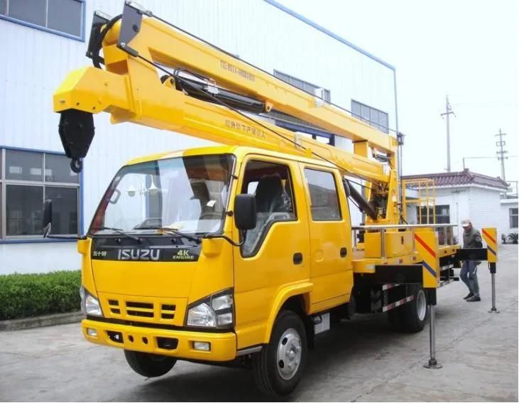 Isuzu HOWO Dongfeng 17m 4X2 Truck Mounted Aerial Lift Boom Truck for Sale