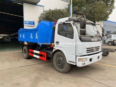 Dongfeng 4X2 Mini 4 Ton 4m3 4000 Litres 4 Cubic Hook Lift Garbage Bin Truck for Sale