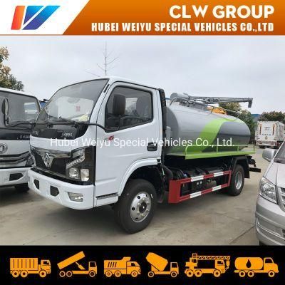 Dongfeng Brand 5 Cbm 5, 000liters Fecal Sewage Suction Truck Vacuum Cleaning Sludge Tanker for Sale