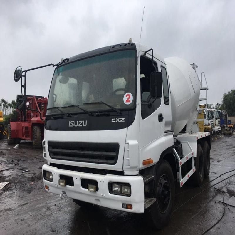 Heavy Used Construction Machinery White Isuzu 6*4 Cement Mixer Truck