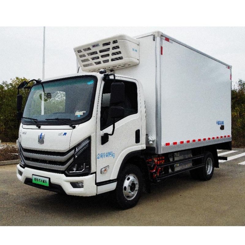 Geely Extended-Range Electric Refrigerator Truck Pure Electricity Endurance of 140 Km