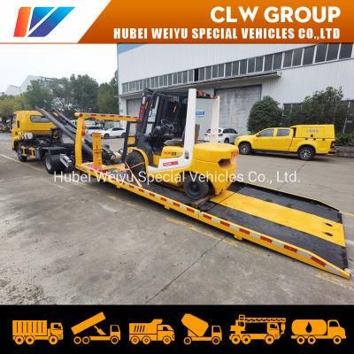 JAC 4t 5ton Towing Trucks Full Landing Bed Low Angle Car Carrier Road Rescue Recovery Flatbed Tow Truck for Chile