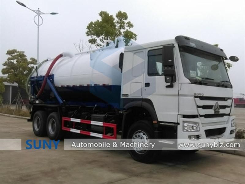 Sinotruk HOWO 18cbm 10 Wheeler Cesspit Emptier Truck with Tank Lifting