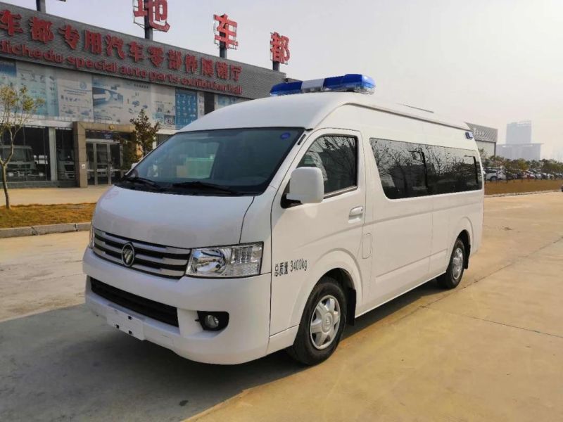 Good Quality Brand New Foton Dongfeng 4X2 Ambulance Patient Monitor Diesel Ambulance Vehicle with Folding Stretcher