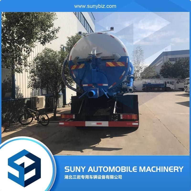 15 Cubic Meters 18000L 20ton Sewage Suction Tank with Hydraulic Lifting Function