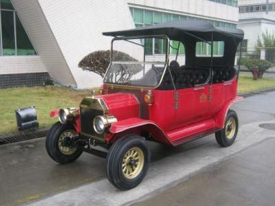 Low Price Electric Classic Car 6 Seat Electric Vintage Car with Doors