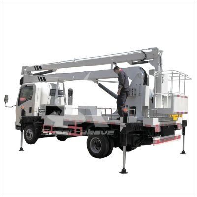 HOWO Truck Chassis Folding Truck Mounted Aerial Platform for Sale