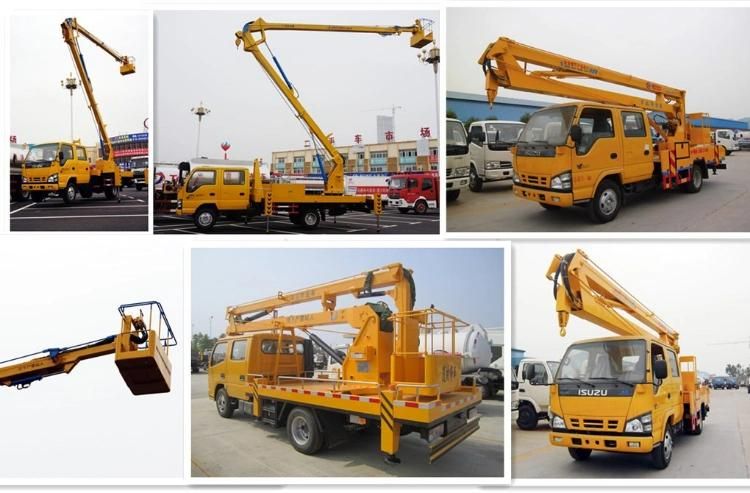 20meter 22meters 65feet 72 Feet Dongfeng Kingruntelescopic Bucket Boom Truck with 200kg Equipment Hoisting Crane