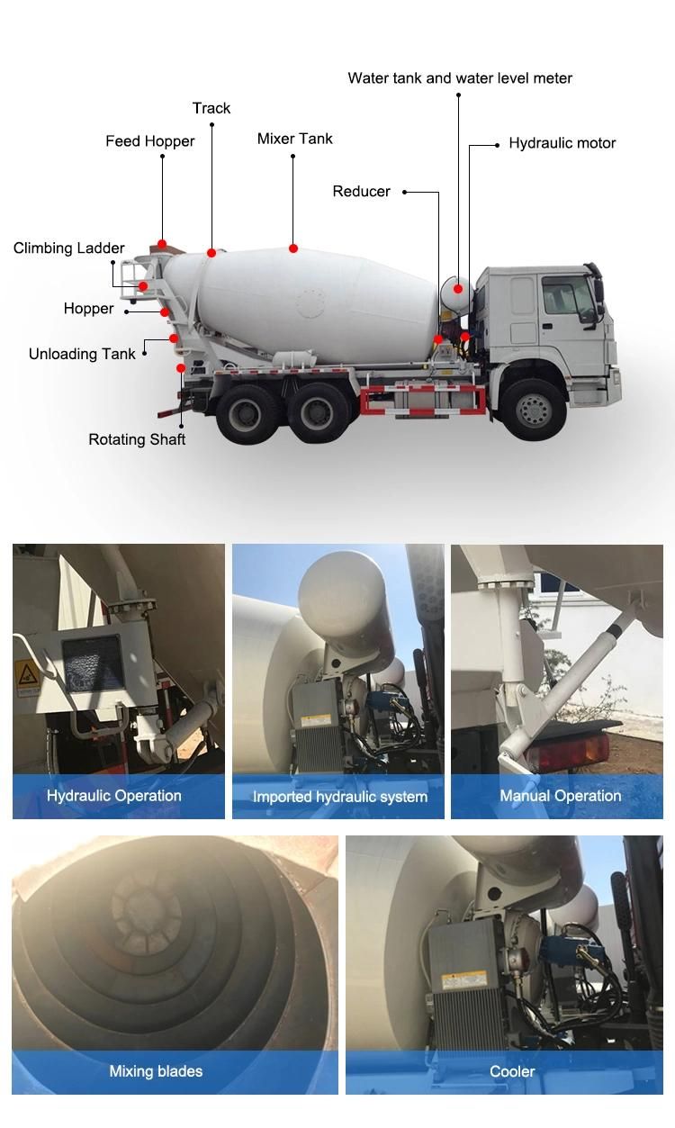 Saic Yuejin Offroad Truck Concrete Cement Mixer Vehicle 5ton-10 Ton 4X2 /4X4