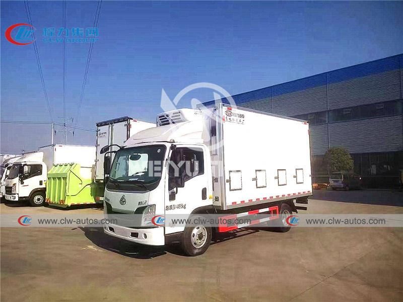 Dongfeng 4X2 Type 3tons Small Refrigerated Delivery Truck for Livestock and Poultry with Thermo King Unit