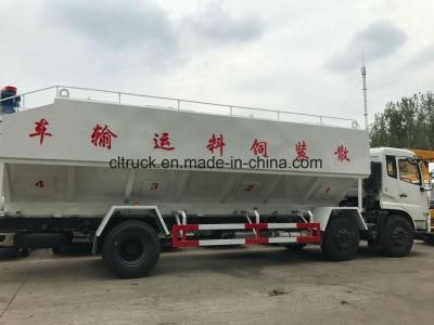 Tri-Axle Bulk Cement Tankers Truck 15000L Bulk Feed Vehicle for Pelleted Feed
