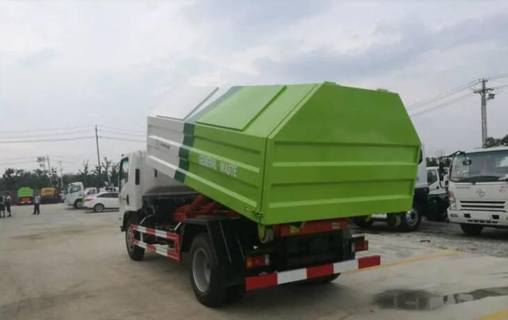 Good Quality I Suzu 100p Left Hand Drive Hook Lift Container Small Skip Loader Garbage Truck 4tons