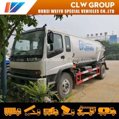 Isuzu 10m3 12m3 Left Hand Drive 4*2 Sewer Scavenger Tanker Truck