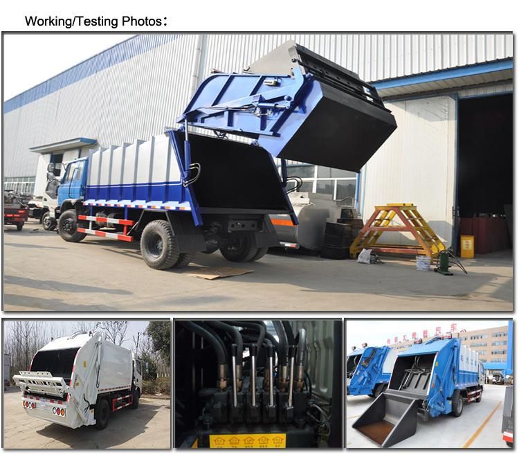 New Design Dongfeng 8000L Compression Garbage Truck for Sale