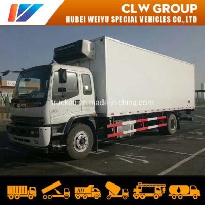 Japanese Brand Isuzu Ftr 10tons Freezer Truck Diesel Engine Refrigerated Wagon Refrigerator Car