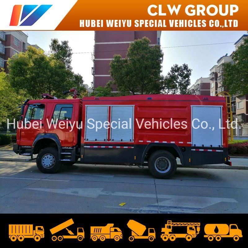 HOWO All Wheel Drive Fire Fighting Truck Rhd Water Foam Dry Powder 4X4 off Road Fire Truck