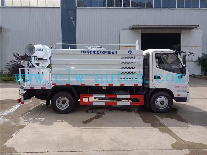 Foton Forland 4000liters 4cbm 4tons Water Bowser Truck Spray Truck with Dust Control High Pressure Cannon Sprayer Machine