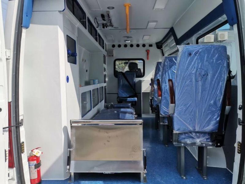 Hospital Ambulance Vehicle Saic Maxus V80 Monitoring ICU Emergency Rescue Ambulance Car for Sale