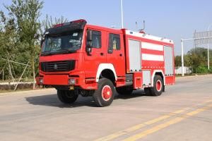 China Manufacturers Sinotruk HOWO Brand 8, 000liter Water Tank Fire Fighting Truck / Fire Truck