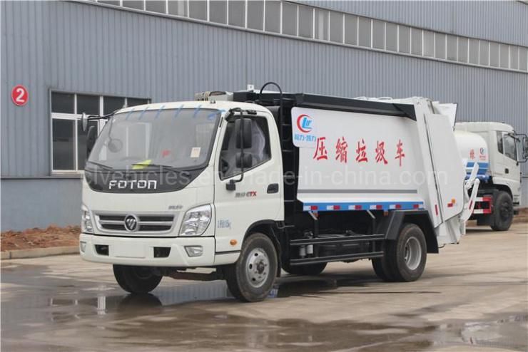 Foton 4X2 8000L Garbage Waste Compressed Collection Vehicle Compactor Truck