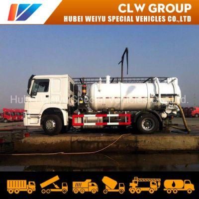 HOWO 4*2 Vacuum Slurries Sludges Sewer Sewage Suction Tank Truck 8000 Liters Municipal Equipment