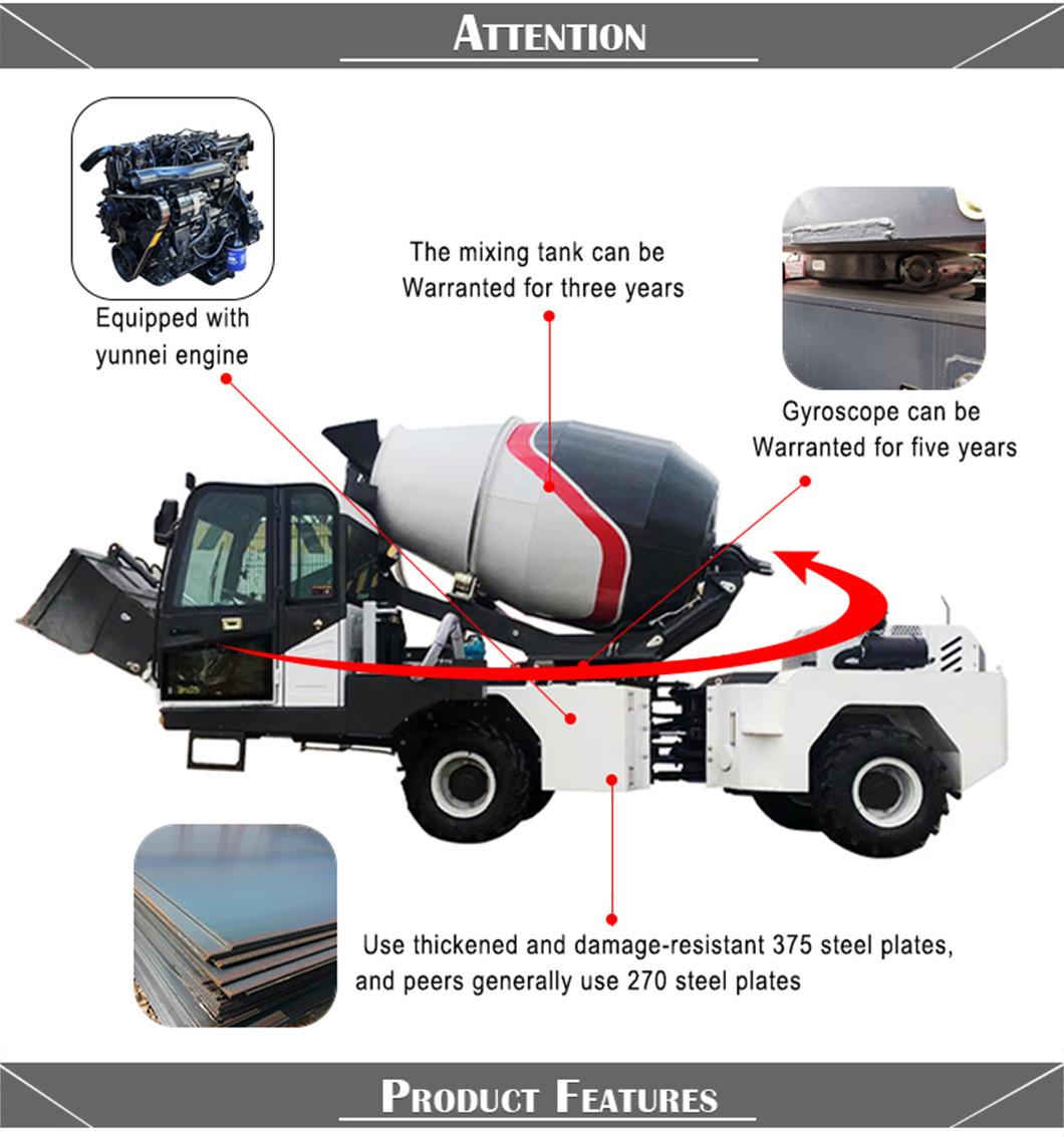 High Benefit Price Mini Truck Concrete Mixer 1m3 Mixer Drum