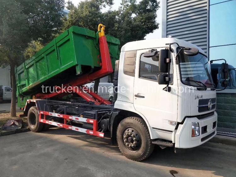 Front Loader Garbage Waste Collection Vehicle 12m3 13m3 14m3 15m3 Container Attachable Hook Lift Garbage Truck