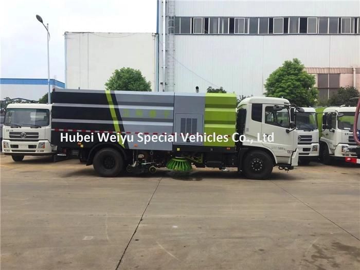 Dongfeng Road Sweeper Truck 6-Wheel 170HP Road Street Washing and Sweeping Broomer