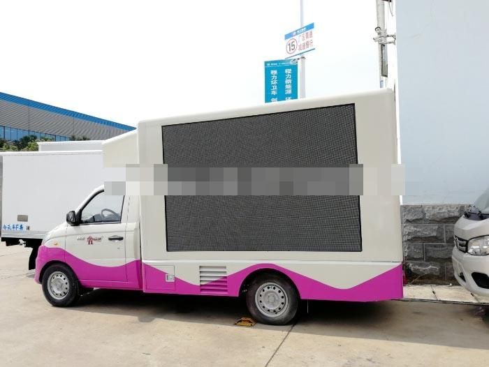 China Factory Price Outdoor Broadcasting Truck with 3 Full Color LED Screen and 1 Scrolling Poster Display Billboard Advertising Truck