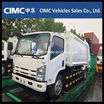 Isuzu Nqr Garbage Compactor Truck Hydraulic Container Hook Lift Bin 6ton 8ton