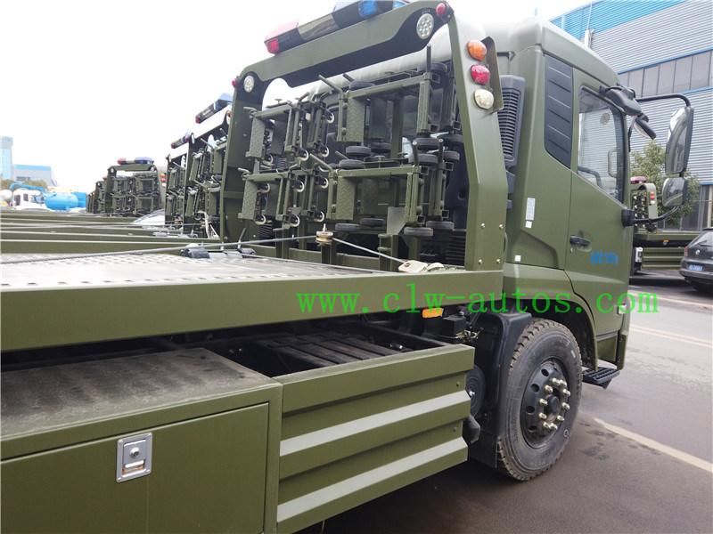 Dongfeng Tianjin 140HP 5-7tons Flatbed Wrecker Truck 4X2 Towing and Recovery Truck
