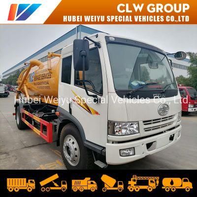 FAW 10cbm Sewage Suction Truck Vacuum Sewer Cleaning Truck