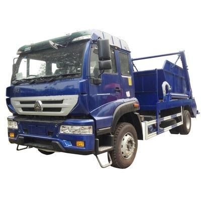 Used Sinotruk HOWO LHD 10ton Swing Arm Garbge Truck 10m3 Skipper Garbage Trucks Low Price on Promotion