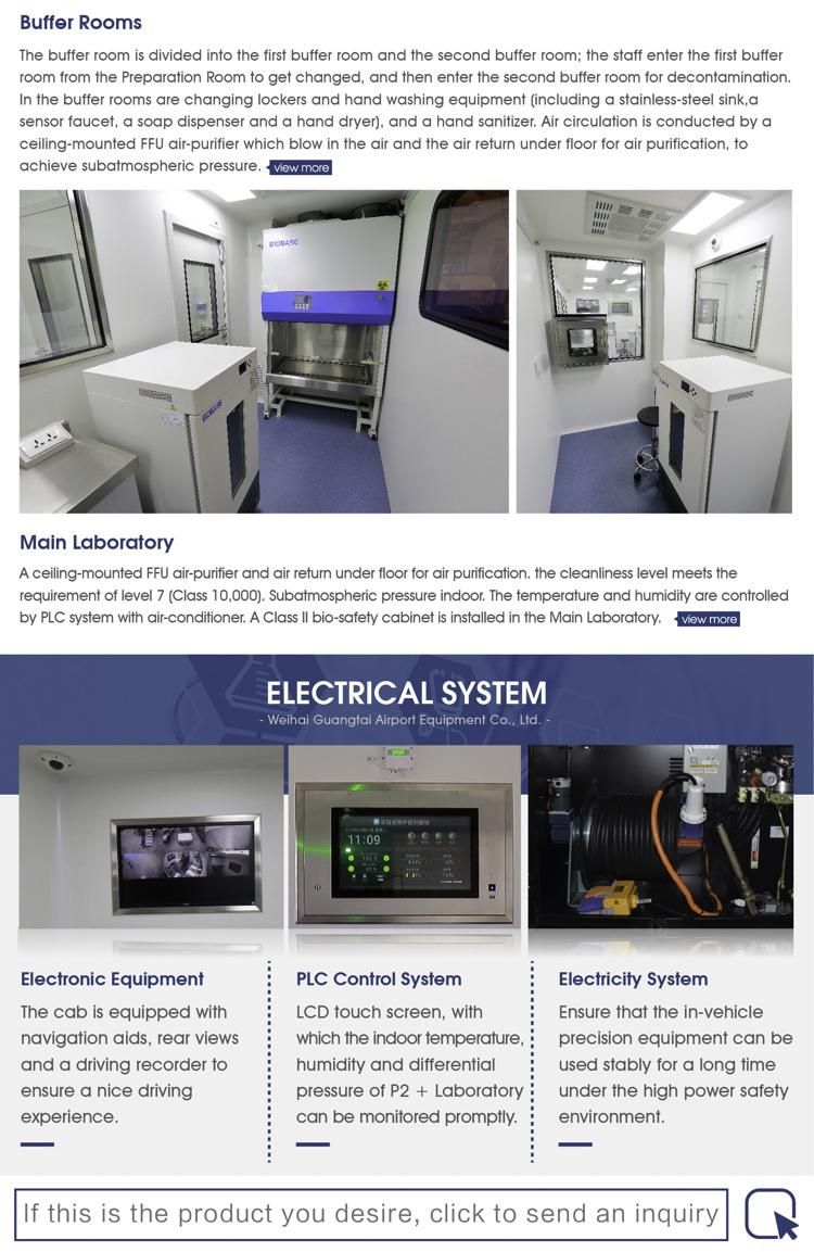 Mobile Laboratory Truck with Cumtomized PCR Testing Instruments