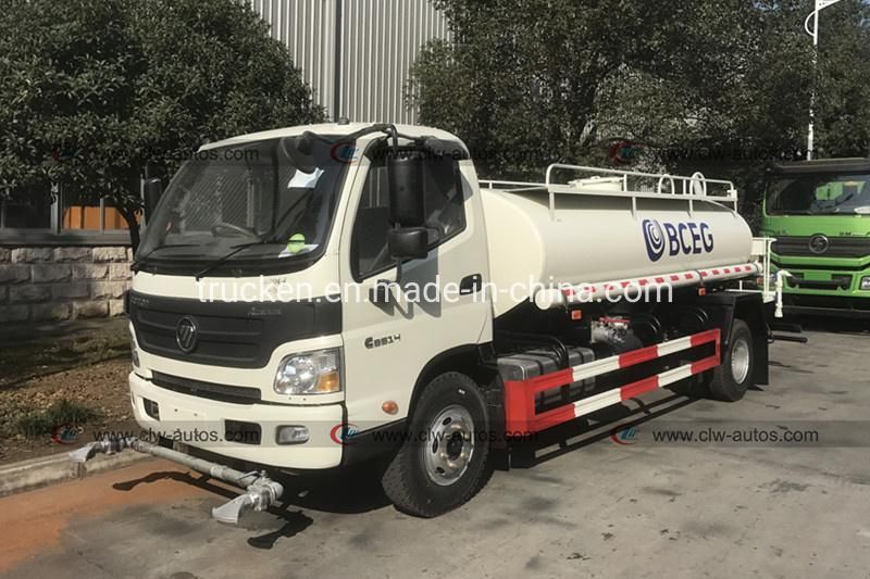 Foton Aumark-C33 4X2 Small 5000L 5 Tons Water Bowser Water Sprinkler Truck Water Tank Truck for Spraying