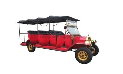 Vintage Old Fashion Electric 11 Seats Classic Club Cart for Resort Villas Hotels