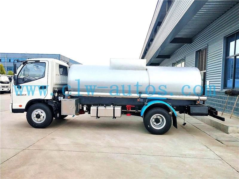 Foton 5000liters 5cbm 5tons Water Bowser Truck Stainless Steel 304 2b Drinking Water Transport Truck