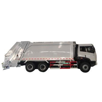 FAW 6X4 compression garbage truck/ 18m3 garbage compactor truck