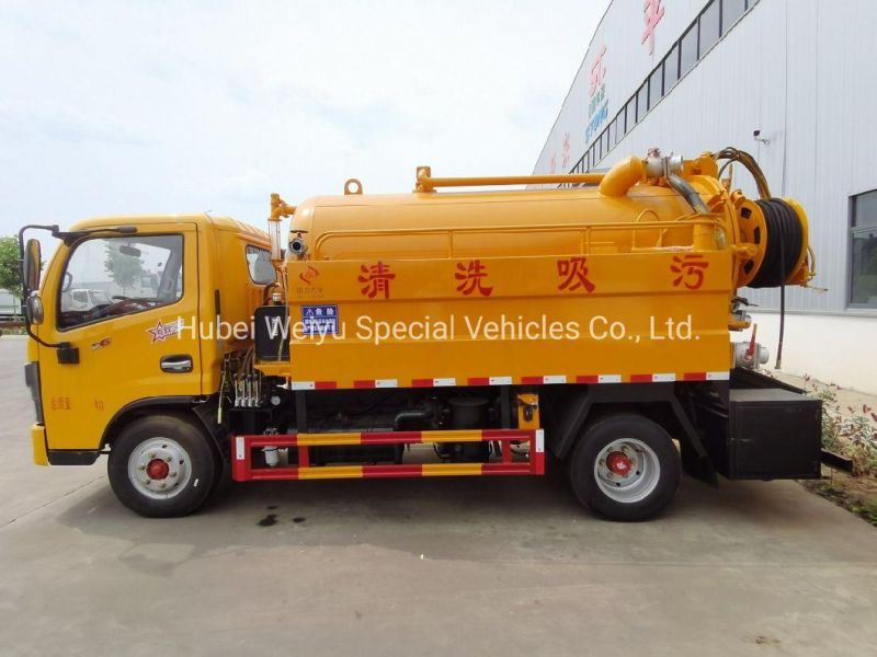 Factory Price 5 Cbm Sewage Vacuum Suction Truck Municipical Function Clean and Waste Water Suction Truck