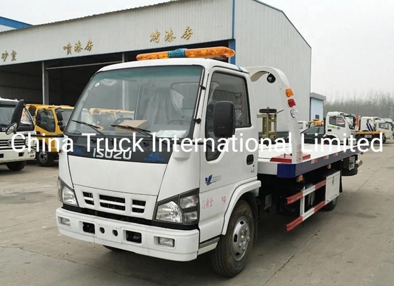 Isuzu Npr 600p 4*2 120HP Flatbed Wrecker Tow Truck