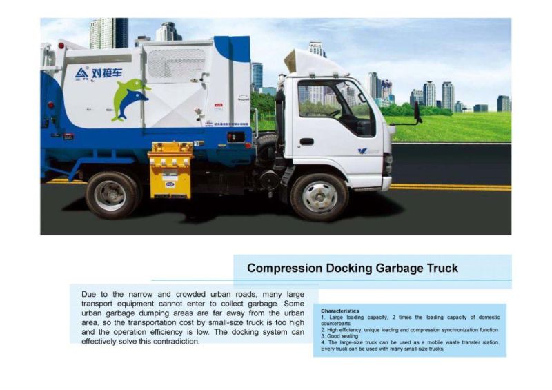 Aerosun 18.2cbm Dongfeng Cgj5180zdj5ng Compression Block Docking Garbage Truck