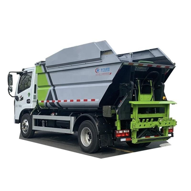 DFAC 4X2 Self-Loading Compactor Garbage Equipped with Hydraulic Compression System and Bin Lifter for Loading Garbage