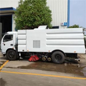 5-7 Tons Dongfeng 6 Wheelers Vacuum Street Sweeper Road Cleaning Truck