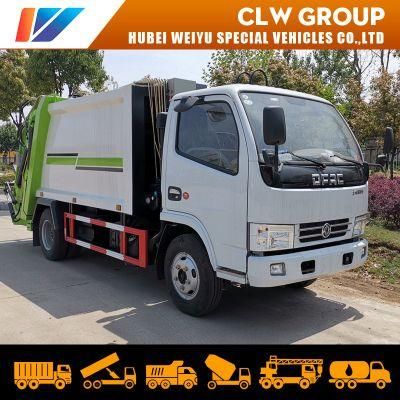 Dongfeng 6cbm/6000liters Self Loading and Discharging 3tons Compactor Compacting Compressing Garbage Truck