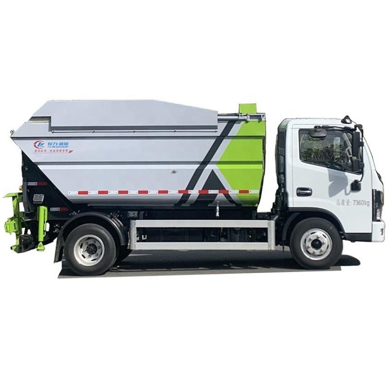 High Efficient DFAC 7m3 Rear Loading Compressed Garbage Truck with Hydraulic Lifting Box for Unloading Garbage