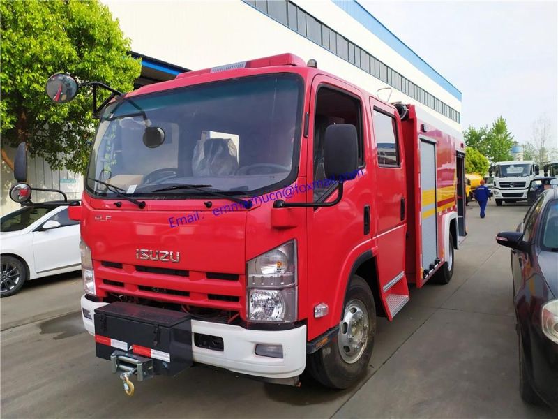 Good Quality Isuzu 700p 4000liters 3000liters Water Rescue Fire Truck